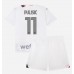 Günstige AC Milan Christian Pulisic #11 Babykleidung Auswärts Fussballtrikot Kinder 2023-24 Kurzarm (+ kurze hosen)